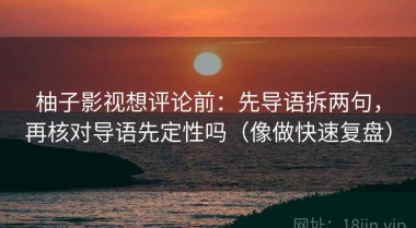 柚子影视想评论前：先导语拆两句，再核对导语先定性吗（像做快速复盘）