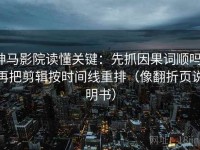 神马影院读懂关键：先抓因果词顺吗，再把剪辑按时间线重排（像翻折页说明书）