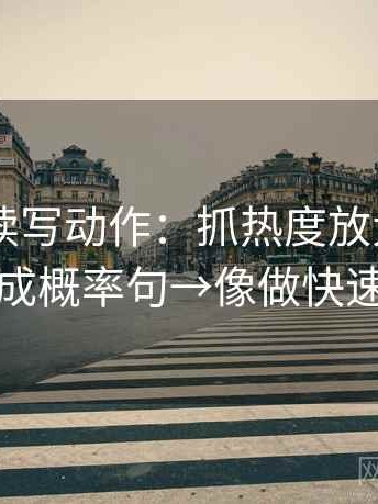 菠萝TV读写动作：抓热度放大偏差吗→改成概率句→像做快速复盘