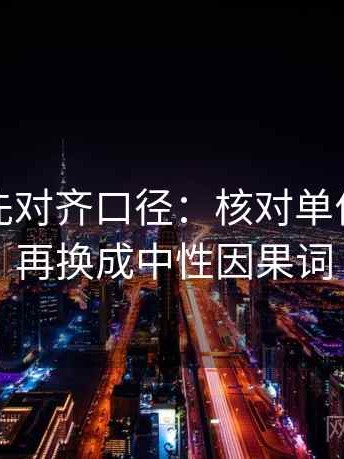 读推特先对齐口径：核对单位标清吗再换成中性因果词
