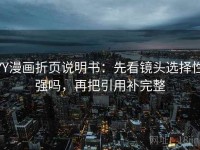 YY漫画折页说明书：先看镜头选择性强吗，再把引用补完整