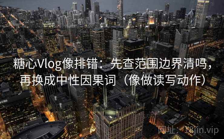 糖心Vlog像排错:先查范围边界清吗,再换成中性因果词(像做读写动作) 糖心Vlog像排错:先查范围边界清吗,再换成中性因果词(像做读写动作)